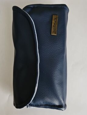 Handmade Navy Blue Foldover Wallet